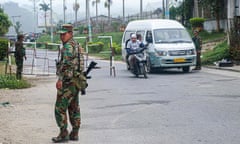 Rebel group fighters at a check point in Shan state, 10 November.