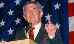 Pat Robertson, then a US presidential hopeful, speaking in Houston, Texas, in 1988.