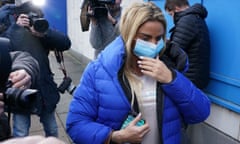 Katie Price arriving at Crawley magistrates court in West Sussex  on Wednesday