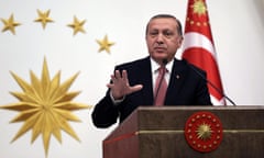 The Turkish president, Recep Tayyip Erdoğan