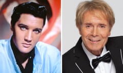 ‘Elvis sounded like he was singing for me. To me’ … Elvis Presley and Cliff Richard.