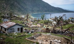 A month after the storm, the town of Melsisi remains covered in wreckage and debris.