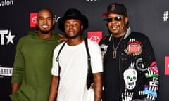 FILE: Bobby Brown Jr. Dies At 28<br>FILE - NOVEMBER 18: Bobby Brown Jr., musician Bobby Brown’s 28-year-old son, was found dead at his home in Los Angeles on November 18. HOLLYWOOD, CA - AUGUST 29: (L-R) Landon Brown, Bobby Brown Jr., and Bobby Brown arrive at the premiere screening of “The Bobby Brown Story” at Paramount Theatre on August 29, 2018 in Hollywood, California. (Photo by Rodin Eckenroth/Getty Images)