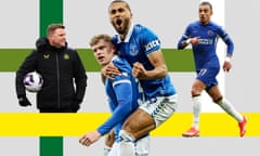 Eddie Howe, Jarrad Branthwaite and Dominic Calvert-Lewin, Malo Gusto