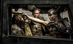 Mad Max without Max ... a still from Fury Road with Tom Hardy as Max and Charlize Theron as Furiosa.