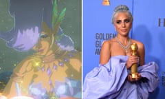 Composite image of The Great Fairy in The Legend of Zelda: Tears of the Kingdom and Lady Gaga