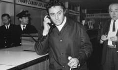 Comedian Lenny Bruce in Airport<br>(Original Caption) 5/8/1963-Comedian Lenny Bruce.