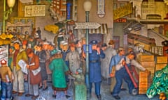 Workers unite … detail of a fresco at Coit Tower, San Francisco, painted in 1934 by Victor Arnautoff.