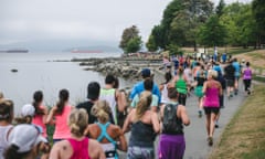 Seawheeze half marathon - running through beautiful Stanley Park. Camera-shy whales not included.