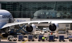 An aircraft at Roissy-Charles-de-Gaulle airport, Paris.