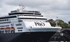 P&O cruise liner Pacific Eden is seen docked at White Bay in Sydney