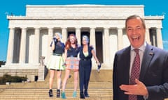 Nigel Farage and Atomic Kitten composite