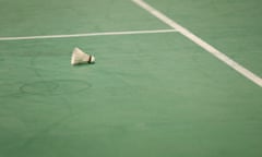 A general view of a shuttlecock on the court during the 2016 Australian Open