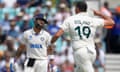 Virat Kohli reacts after being given out caught by Steve Smith off the bowling of Scott Boland