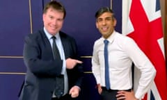 Craig Williams (left) pictured with Rishi Sunak in 2023.