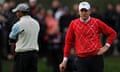 Ian Poulter and Tiger Woods during the 2010 Ryder Cup at Celtic Manor