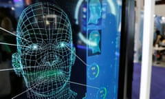 Facial recognition technology on display at a tech conference in Beijing