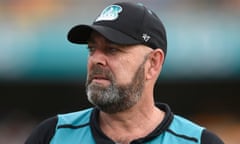 Darren Lehmann was rushed to hospital with chest pains. The former Australia head coach guided Brisbane Heat in the 2019 Big Bash League.