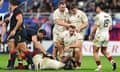 Ben Earl crosses the line for England’s first try against Argentina