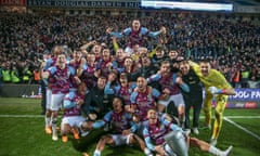 Burnley celebrate their return to the Premier League