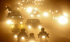 Pollution in Nepal<br>epaselect epa05903092 Vehicles run on the dusty road during night in Kathmandu, Nepal, 11 April 2017. According to reports, roads expansion, increasing number of vehicles, the dumping of construction material on the sidewalks, and the rebuilding of the area following the April 2015 earthquake have aggravated Kathmandu's air quality, which is ranked as one of the world's worst polluted cities. Air pollution is considered as the main causes of cancer and respiratory diseases in Nepal, media added quoting health experts.  EPA/NARENDRA SHRESTHA