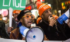 Al Sharpton, Spike Lee Lead Gun Violence Protest After “Chi-raq” Premiere In NYC<br>NEW YORK, NY - DECEMBER 01: Filmmaker Spike Lee (L) and the Reverend Al Sharpton lead a march through the streets of Manhattan calling for an end to gun violence on December 1, 2015 in New York City. The march took place after the premiere of Lee’s new film “Chi-Raq.” (Photo by Andrew Burton/Getty Images)