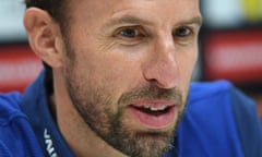 England Training Session and Press Conference<br>ENFIELD, ENGLAND - SEPTEMBER 03:  England manager Gareth Southgate faces the media during an England Press Conference at the Tottenham training ground on September 3, 2017 in Enfield, England.  (Photo by Mike Hewitt/Getty Images)