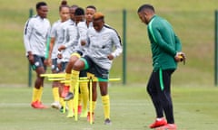 South Africa players during a training session.