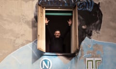Naples, Italy - Ciro Maiello, opens the window on which is painted the head of Diego Armando Maradona. The iconic murales, in the Quartieri Spagnoli (Spenish district) is very rarely opened. After Maradona's death and after SSC Napoli won the Italian football league the murales has become of palce of pilgrimage for football fans from all over the world. Thousands visit the murales, also known as the sanctuary of Maradona, every day.
Ph. Roberto Salomone