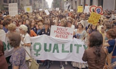 Women’s liberation rally in New York City, on Fifth Avenue, Aug. 26, 1971. (AP Photo/Marty Lederhandler)
