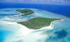 French Polynesia, Tetiaroa island from the air<br>GD80JC French Polynesia, Tetiaroa island from the air