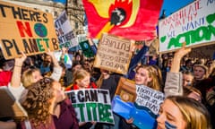 Schoolchildren gathering in Parliament Square on 15 February to march on Downing Street