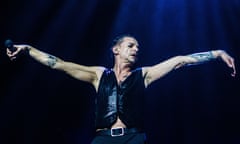 TOPSHOT-NETHERLANDS-ENTERTAINMENT-CONCERT<br>TOPSHOT - British singer Dave Gahan of the band Depeche Mode performs during a concert in the Ziggo Dome in Amsterdam, The Netherlands on January 13, 2018. (Photo by Paul Bergen / ANP / AFP) / Netherlands OUT (Photo credit should read PAUL BERGEN/AFP via Getty Images)