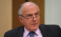 Liberal Senator Eric Abetz during a Senate estimates hearing at Parliament House in Canberra