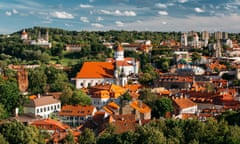 Vilnius, Lithuania. Church Of St Anne, Church Of Ascension, Church Of Sacred Heart Of Jesus, Cathedral Of Theotokos, Church Of St Johns, Church Of Hol<br>KCE9KB Vilnius, Lithuania. Church Of St Anne, Church Of Ascension, Church Of Sacred Heart Of Jesus, Cathedral Of Theotokos, Church Of St Johns, Church Of Hol