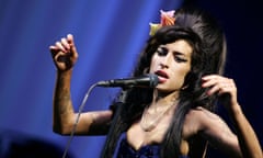 Amy Winehouse performing at Glastonbury in 2008.