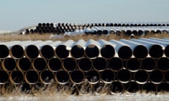 FILE PHOTO -- A depot used to store pipes for Transcanada Corp’s planned Keystone XL oil pipeline is seen in Gascoyne, North Dakota November 14, 2014. REUTERS/Andrew Cullen/File Photo