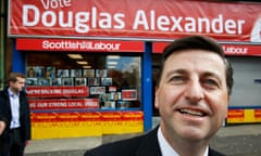 Douglas Alexander campaigning in Paisley and Renfrewshire South at the 2015 general election, when he was unseated