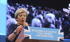 Conservative Party Leader and Prime Minister, Theresa May, coughs as she addresses delegates during a speech at the Conservative Party Conference at Manchester Central, in Manchester, England, Wednesday, Oct. 4, 2017. (AP Photo/Rui Vieira)