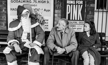 British Railways (Father Christmas), 1 December 1962. Santa at Witley Station, near Godalming, Surey. GNM Archive ref: JHB/1/3/20 Variant published on page 1 of the Observer on 2 December 1962.