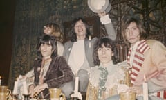 The Rolling Stones host a banquet to promote the launch of Beggars Banquet in the Elizabethan room at the Kensington Gore Hotel, London, 5 December 1968.