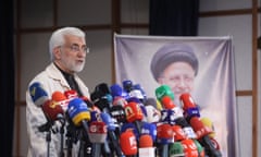 Saeed Jalili, a former chief nuclear negotiator, speaks at a press conference after registering as a candidate for the presidential election at the Interior Ministry, in Tehran, Iran May 30, 2024. Majid Asgaripour/WANA (West Asia News Agency) via REUTERS ATTENTION EDITORS - THIS PICTURE WAS PROVIDED BY A THIRD PARTY