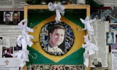 A memorial to Jean Charles de Menezes outside Stockwell Tube station in London in 2007