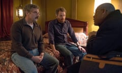 Steve Carell, Bryan Cranston and Laurence Fishburne in Last Flag Flying.