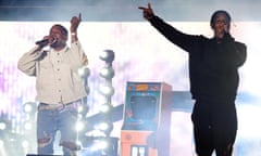 Kanye West and A$AP Rocky perform at Coachella.