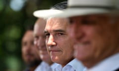 Katter’s Australian party leader Rob Katter (centre).