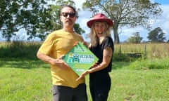 Lissie Turner and her husband on one of their planting days on the property.