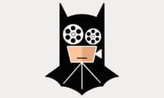 Illustration of batman mask with film reels