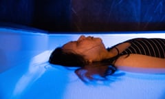 Jennifer Wong in a float tank