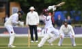 West Indies’ Kavem Hodge cuts off the back foot against the First Class County Select XI at Beckenham